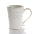 thumbnail image 6 of Elama Luna 16 Piece Embossed Scalloped Stoneware Dinnerware Set in White, 6 of 8