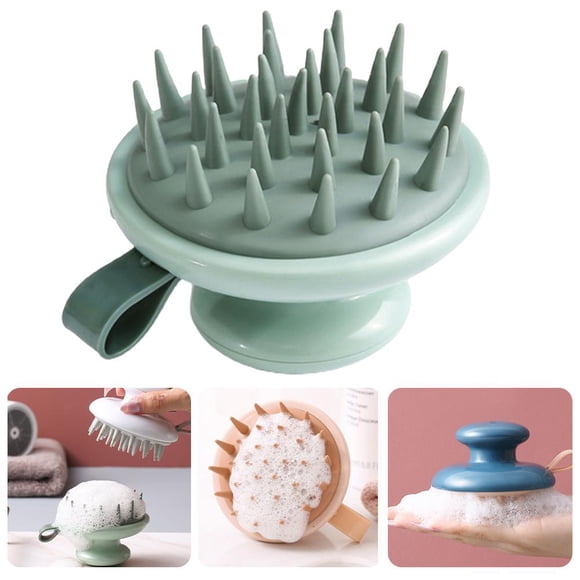 Masajeador De Cuero Cabelludo, Cepillo De Champú Para Cuero Cabelludo De Silicona, Fácil De Usar, Promueve La Circulación Sanguínea, Cepillo Para El Cuidado Del Cuero Cabelludo Cateissary CE007636-04