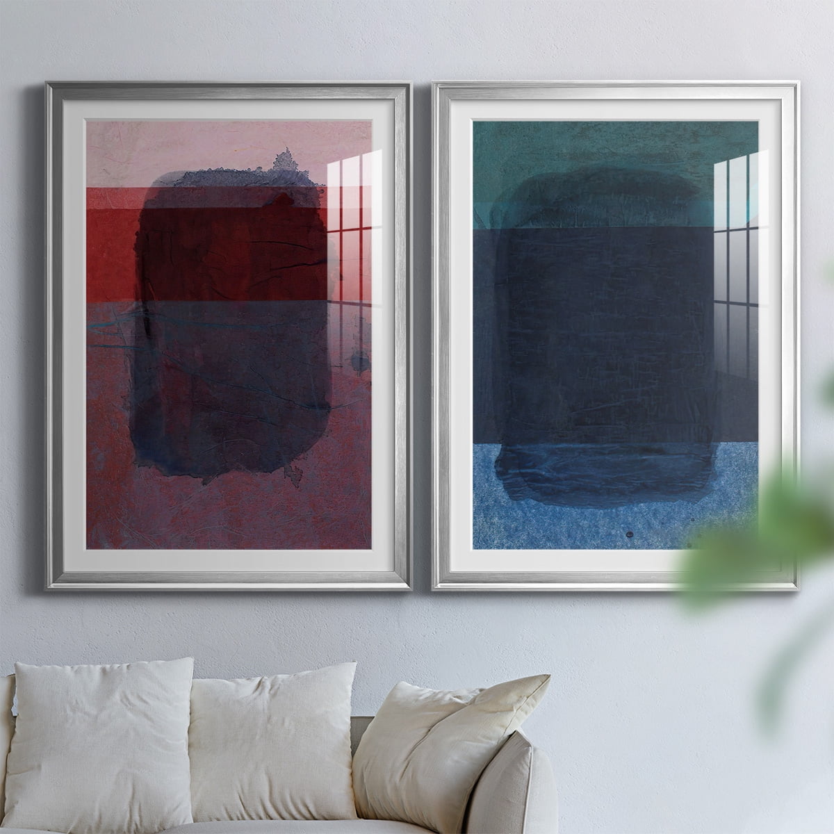Wexford Home Remembering Rothko I Premium Framed Print, 26.5" x 36.5" - Ready to Hang, Silver (Set of 2)