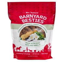 Mrs. Pastures Barnyard Besties - Cookies and Treats for Goats, Sheep and Horses - Premium Treats - Made with Kelp, Oats & Vanilla - Preservative Free - All Natural - Made in USA - (3lbs)