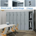 thumbnail image 6 of Fesbos Metal Lockers for Employees with Keys, 71" Employees Locker Storage Cabinet with 2 Doors, Tall Steel Storage Locker for Gym, School, Office, 6 of 10