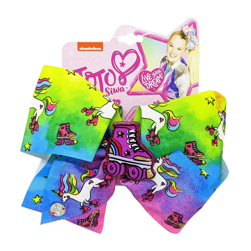 JoJo Siwa - Jo Jo Siwa Bow with Rainbow Tye Dye and Center Charm