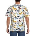 thumbnail image 3 of Vsdgher Flowers Butterfly Print Men's Dry Fit Mesh Athletic Shirts Moisture Wicking Tennis T-Shirt Tops, 3 of 9