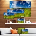 thumbnail image 3 of Ideal Summer Meadow Panorama - Impression sur Toile Paysage, 3 of 4