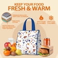 thumbnail image 5 of Pioneer Flower Floral Print Pattern Insulated Lunch Bag for Women & Adults,Large Portable Soft Cooler Lunch Bag,Thermal Food Storage Tote with Pearl Cotton,8.66L,8.75x5.75x9.5 Inch, 5 of 6