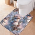 thumbnail image 6 of 2 Piece Bath Mat Set with U-Shaped Toilet Mat and Rectangle Bath Rugs Non Slip Machine Washable Bathroom Mats Snowman Pine Branch, 6 of 7