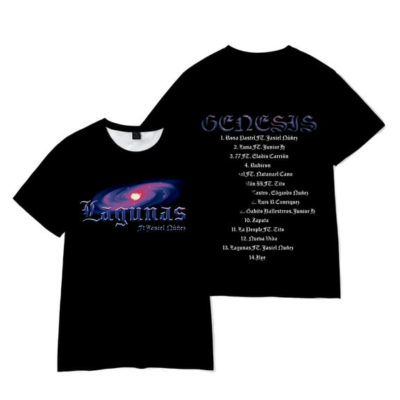 Peso Pluma T-Shirt 2023 New Album Genesis Merch Tee Women Men O-neck Short Sleeve Casual Tshirt