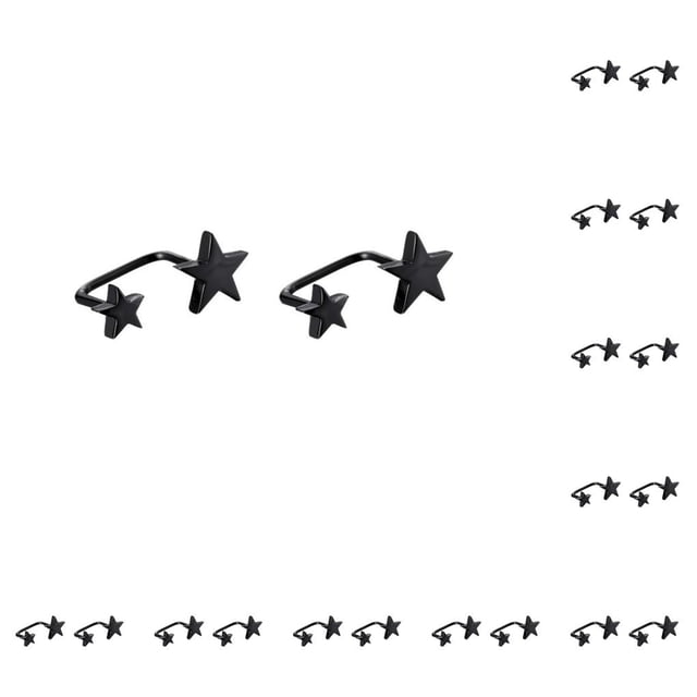 Qarigey 1 Pair Woman Earrings Star Shaped Lady Jewelry Earring Silver Trendy Girlfriend for Dating Party Present Decorations 10piezas