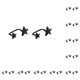 thumbnail image 2 of Minnieouse 1 Pair Woman Earrings Star Shaped Silver Girlfriend Jewelry Earring Trendy Lady for Dating Party Present Decorations 10piezas, 2 of 3