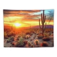 thumbnail image 5 of ONETECH  Arizona Desert Tapestry Saguaro Cacti Mountains Tapestries Natural Plants Tapestry Cactus Tapestry for Room, 5 of 7