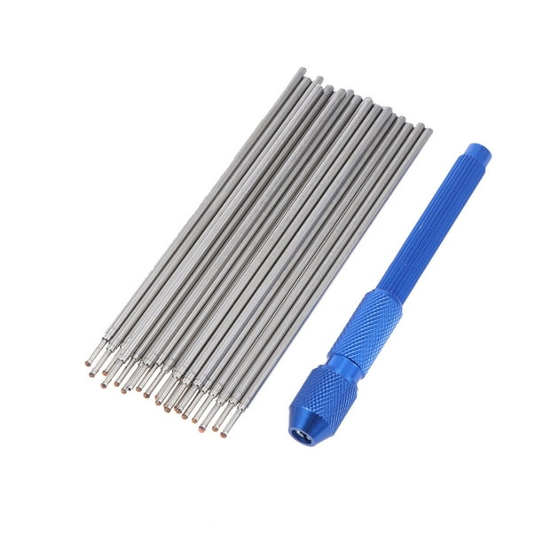 20 piezas de lápiz de piel para tatuaje, rotulador de piel para tatuajes, suministros de maquillaje permanente (soporte para bolígrafo azul, recarga de bolígrafo azul)