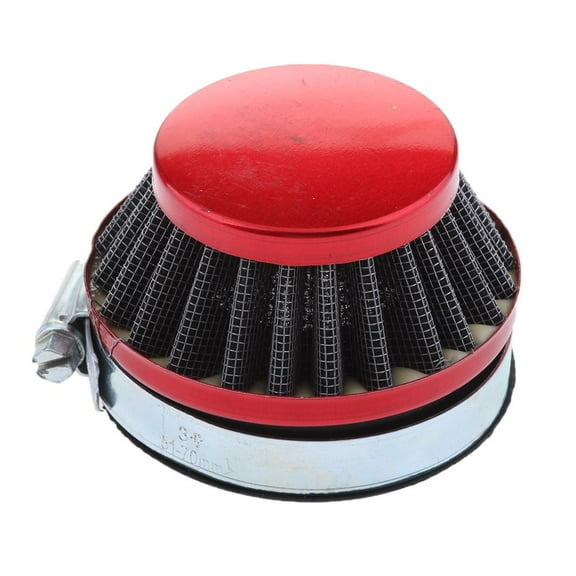 Zxpjkyu 58mm Red Air Filter for Gas Motorized Bicycle Mini ATV Dirt Pocket Bikes NEW