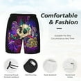 thumbnail image 3 of Yiaed Mushrooms and Skull Print Mens Swim Trunks Bathing Suit Compression Liner Beach Swim Shorts Swimwear Quick Dry Zipper Pocket No-Chafing Board Short-X-Large, 3 of 6