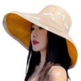 thumbnail image 1 of Chapeau de Soleil Papillon Réversible : Chapeau de Plage en Coton à Large Bord pour Femmes, 1 of 7
