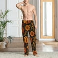 thumbnail image 2 of Hirioo Autumn Pumpkin Leaves for Men's PJ Pajama Pants Sleep Pants Men's Home Trousers with Pockets,S-3XL-Small, 2 of 6