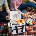 thumbnail image 5 of FORMRS Insulated Cooler Bag 24 Cans Capacity Soft Leakproof Lunch Box with Side Pockets, Abstract Blue, 5 of 7
