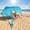 Blue, variant on Gymax Wind Powered Beach Tent 100 Sq.ft up to 8 People Portable Sun Shelter Canopy Blue