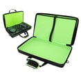thumbnail image 1 of DJ Controller Carrying Case, DJ Controller Case 2 Metal Zippers Green Lining  for Travel, 1 of 7