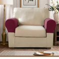 thumbnail image 4 of 2pcs Soft Stretch Plush Armrest Covers, Stretch Armrest Covers For Chairs/sofas, Couch Arm Covers,armygreen, 4 of 5