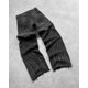 thumbnail image 4 of Pantalones vaqueros holgados negros retro Y2k para hombre, estilo hip hop, punk, con bordes sin rematar, bordados, pantalones vaqueros de cintura alta con diseño vintage de patchwork, 4 of 5
