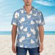 thumbnail image 2 of Balery Funny Chicken Camisas hawaianas de manga corta para hombre, camisas playeras de corte holgado, camisas de vacaciones con botones,XX-Large, 2 of 7