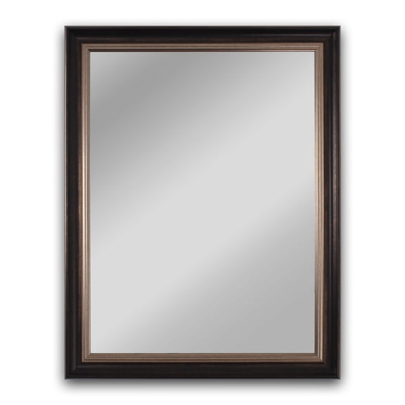 RADIANCE Goods Black Walnut Finish Framed Wall Mirror 35" Height