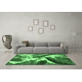 thumbnail image 3 of Ahgly Company Machine Washable Indoor Square Abstract Emerald Green Modern Area Rugs, 6' Square, 3 of 4