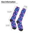 thumbnail image 2 of Rateoe Blue Skull Leaf Pattern Women’s Knee High Crew Socks,Trouser Socks Comfortable, Breathable, Moisture-Wicking and Soft, 2 of 6