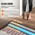 thumbnail image 6 of VEVOR Floor Heating Mat, 30 Sq.ft, Electric Radiant In-Floor Heated Warm System with Digital Floor Sensing Thermostat, Includes Installation Monitor, Adhesive Back for Easy Installation on The Floor, 6 of 9