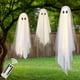 thumbnail image 1 of Decoración colgante de fantasma para Halloween | Lámpara colgante con control remoto y temporizador | Tela gruesa resistente a las arrugas, decoración espeluznante para exteriores, porche, patio,, 1 of 7