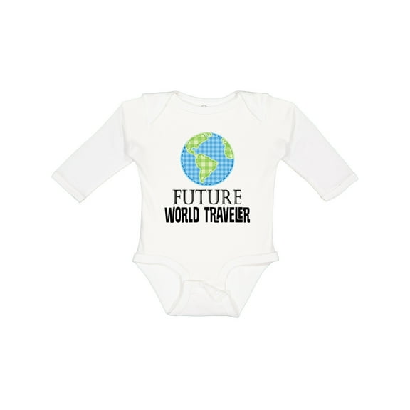 Inktastic Future World Traveler Cute Vacation Boys or Girls Long Sleeve Baby Bodysuit