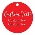 thumbnail image 1 of 100 PCS Custom Made Any Text Hang Tags Round Shape Personalized Wedding Favor Gift Tags, 1 of 1
