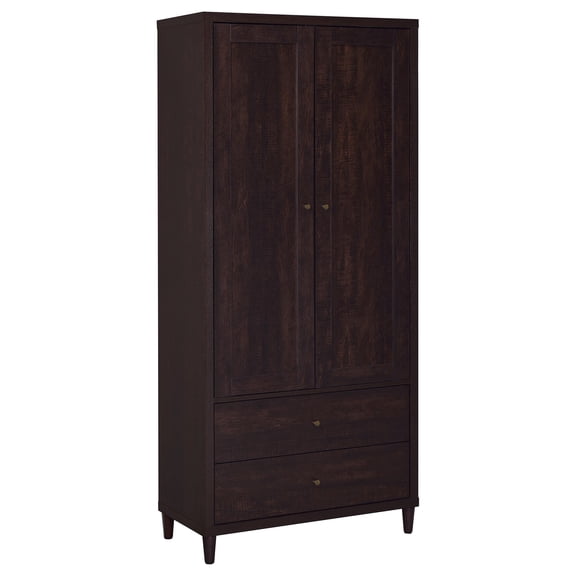 Coaster Wadeline 2-Door Tall Accent Storage Cabinet, Rustic Tobacco