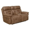 thumbnail image 6 of Steve Silver Brock Cinnamon Faux Leather Power Recliner Console Loveseat, 6 of 7