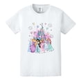 thumbnail image 2 of Watercolor Princess Youth Shirt Castle Graphic Print T-Shirt Kids Cotton, 2 of 6