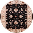 thumbnail image 1 of Ahgly Company Machine Washable Indoor Round Industrial Modern Pastel Orange Area Rugs, 4' Round, 1 of 7