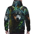 thumbnail image 7 of Cauagu Realistic Style Colorful Wolf A for Men's Pullover Hooded Sweatshirt Athletic Casual Hoodie Aautumn Hoodie Sweatshirt for Men Pullover Casual Hooded Sweatshirt-Small, 7 of 7