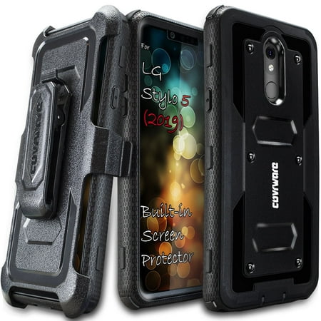 LG Stylo 5 (2019) Case, COVRWARE [ Aegis Series ] with Built-in [Screen Protector] Heavy Duty Full-Body Rugged Holster Armor Case [Belt Swivel Clip][Kickstand],