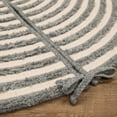 thumbnail image 3 of Colonial Mills 44" Gray and Beige Shag Striped Round Christmas Tree Skirt, 3 of 4