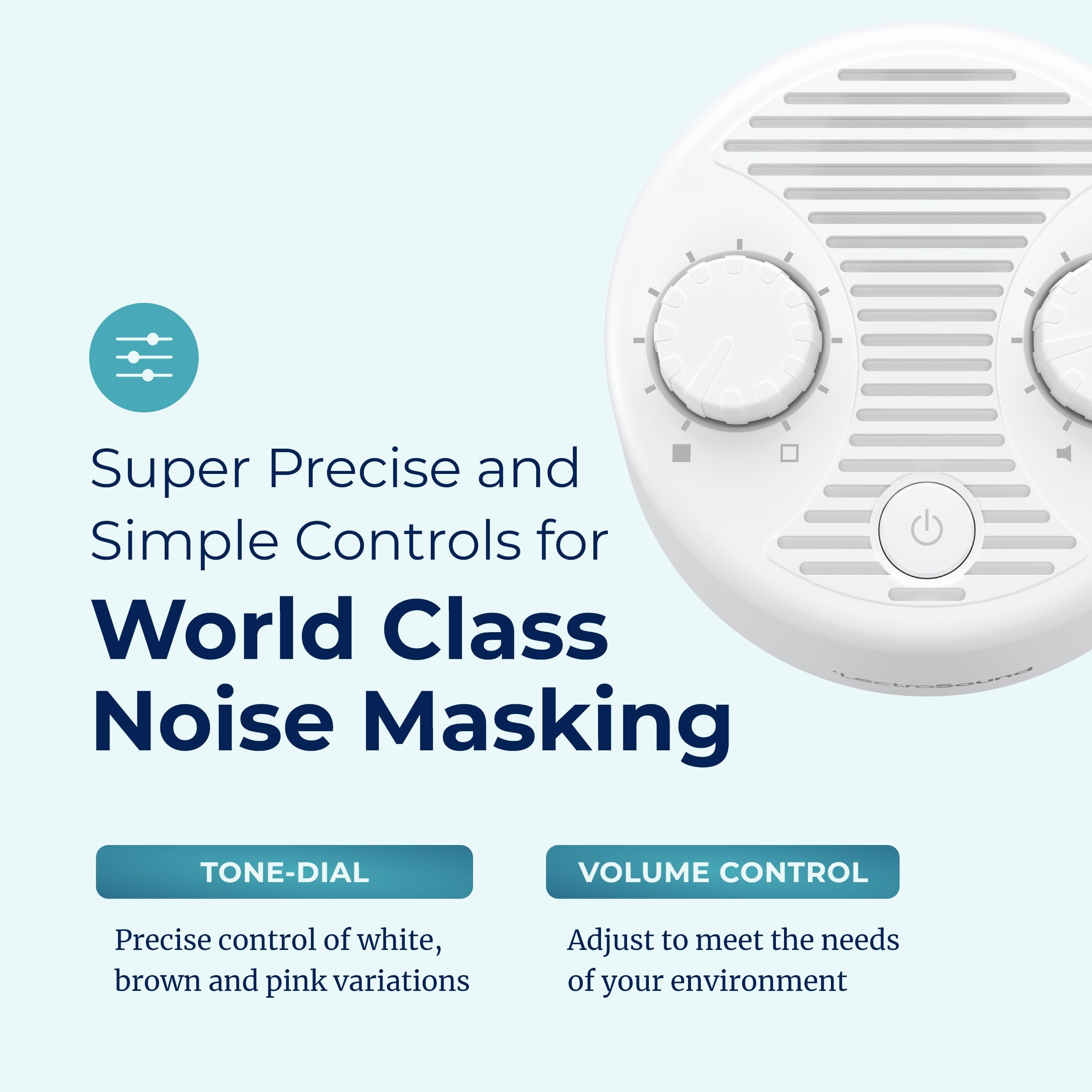 Adaptive Sound Technologies Lectro Sound 2 Non-Looping White Noise Baby Rest and Sleep Machine With USB Power Adapter