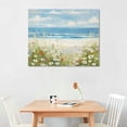 thumbnail image 2 of PRATYUS Fall Decor White Sea Flower Canvas Wall Art Picture 20x16in for Living Room Bedroom 20x16in, 2 of 3