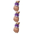 thumbnail image 3 of Ramillete de muñeca de rosa satinada Injueey hecho a mano N8 púrpura, 3 of 6