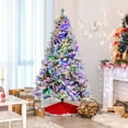 thumbnail image 1 of Gymax 6 FT Pre-Lit Artificial Christmas Tree Snow-Flocked Hinged Xmas Tree w/ 240  LED Lights & 850 Branch Tips, 1 of 10