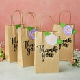 thumbnail image 3 of 100-Pack Small Thank You Gift Bags with Handles, Brown, 9x5.3x3.15 In, 3 of 10