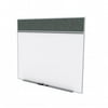 Ghent SPC510A-ATR-CF 5 ft. x 10 ft. Style A Combination Unit - Porcelain Magnetic Whiteboard and Recycled Rubber Tackboard - Confetti