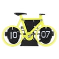 thumbnail image 1 of Vintage Bicycle Flip Desk Clock, Mechanical Retro Battery Powered with Timer and Snooze for Office Home, Yellow, 1 of 4