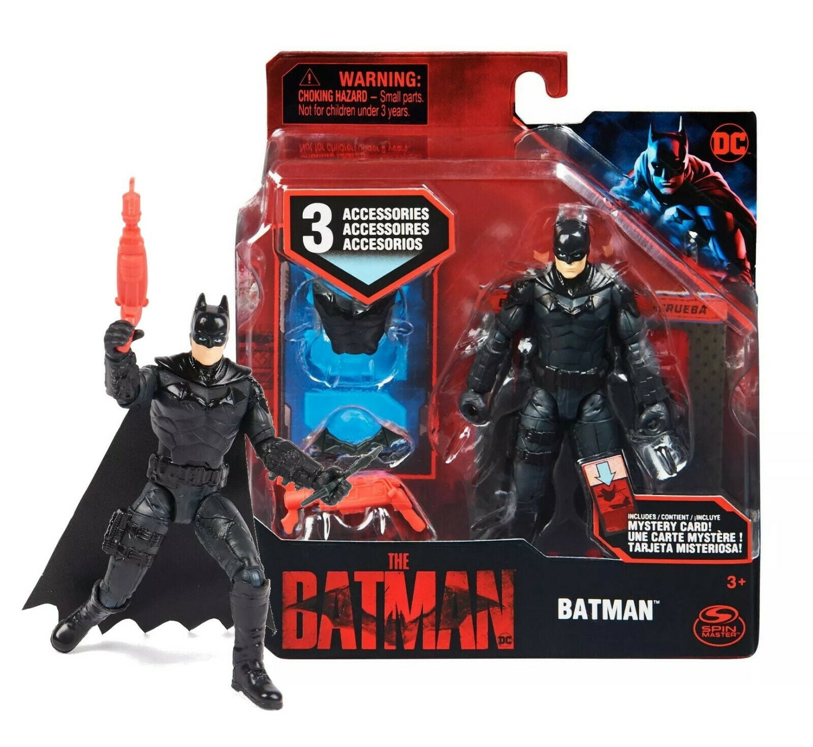 toewijzing demonstratie Beneden afronden DC The Batman Movie Batman 4" Action Figure with 3 Accessories - Walmart.com