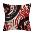 thumbnail image 4 of 4 Uds. Funda de almohada decorativa navideña de lino y algodón de 18x18 pulgadas con diseño navideño rojo y negro ER, 4 of 5