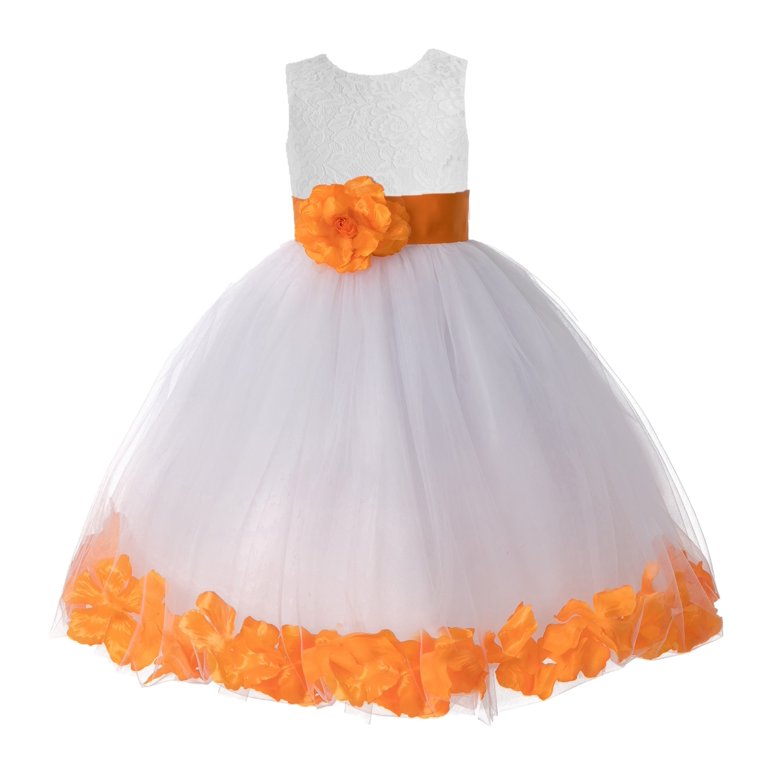 white wedding dress with orange sash HELIANTHUS in Orange, an Ombr Infinity Wedding Dress Larimeloom