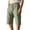 Army Green, variant on Chiccall Men's Cotton Shorts Elastic Waist Drawstring Breathabl Below Knee Shorts Casual Summer Beach Shorts with Pocket Sizes S-3XL